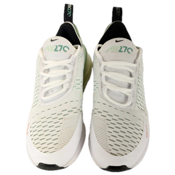 Nike Air Max 270 White Green Women Size 7 Low Top Lace Up Running Walking Gym - Picture 5 of 11